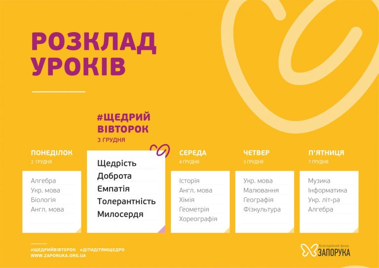 У «Щедрий Вівторок» школярі збиратимуть мільйон, щоб 13-річна дівчинка могла ходити