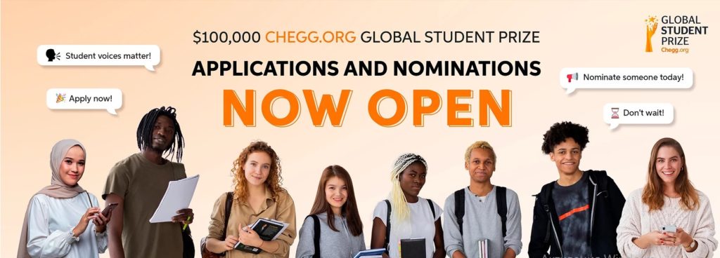 Студентів запрошують подаватись на Global Student Prize: 100 тисяч доларів для змінотворця