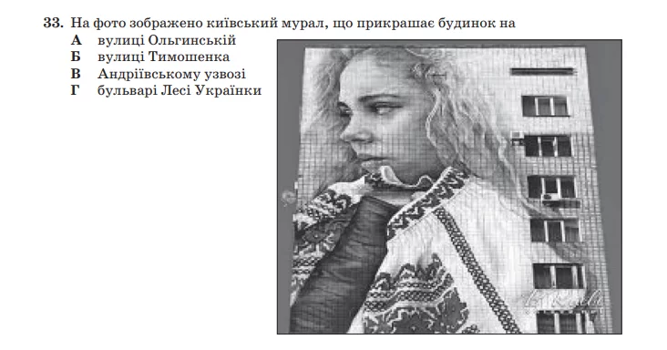 Новини: У ЗНО з української мови і літератури було питання про один з муралів Києва